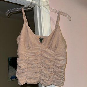 Pink Glittery Ruched Top 🩰